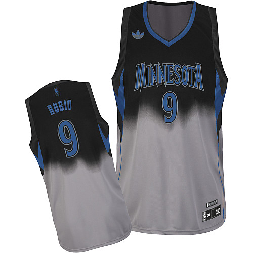  NBA Minnesota Timberwolves 9 Ricky Rubio Fadeaway Fashion Swingman Jersey